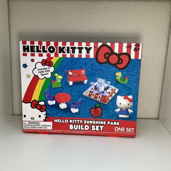 Sanrio 2022 Hello Kitty Sunshine Park Stacking Blocks Build Set 103 Pcs New - Picture 1 of 5